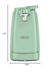 BELLA Electric Can Opener and Knife Sharpener, Multifunctional Jar and Bottle Opener with Removable Cutting Lever and Cord Storage, Stainless Steel Blade, Sage