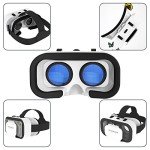 3D VR Glasses Virtual Reality Headset for iPhone or Android Compatible 4.7-6.5 inch,Adjustable Virtual Reality 3D Glasses Headset Helmets with Controller, for Mobile Games & Movies