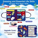 Esjay Toddler Busy Board Montessori Toys, Sensory Board Educational Activities for Learning Fine Motor Skills, Gifts for Girls Boys Toddlers, Travel Toys for Airplane Car