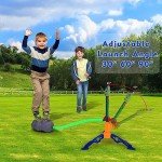 Gizzjoy Dinosaur Toy Rocket Launcher for Kids - Launch Up to 100 Ft, 4 Rockets, Outdoor Outside Toys for Kids, Dinosaur Toys, Birthday Gifts for 3 4 5 6 7 8-12 Year Old Boys Girls