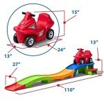Step2 Up & Down Roller Coaster Kids Toy, Ride On Push Car, Indoor/Outdoor Playset, Toddlers 2-5 Years Old, Compact Storage, Max Weight 50 lb., Multicolor