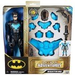 DC Comics, Batman Adventures, Nightwing Action Figure, 15 Armor Accessories, 17 Points of Articulation, 12-inch, Super Hero Kids Toy for Boys & Girls