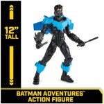DC Comics, Batman Adventures, Nightwing Action Figure, 15 Armor Accessories, 17 Points of Articulation, 12-inch, Super Hero Kids Toy for Boys & Girls