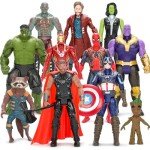 Ealumu Cartoon Action Figures Toys - 11 Pcs Movie Themed Action Heroes Set Fun Collectible Figures Gift for Kids and Fans