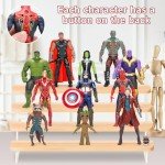 Ealumu Cartoon Action Figures Toys - 11 Pcs Movie Themed Action Heroes Set Fun Collectible Figures Gift for Kids and Fans