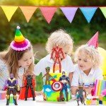 Ealumu Cartoon Action Figures Toys - 11 Pcs Movie Themed Action Heroes Set Fun Collectible Figures Gift for Kids and Fans