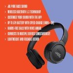 JBL Tune 520BT - Wireless On-Ear Headphones, Up to 57H Battery Life and Speed Charge, Lightweight, Comfortable and Foldable Design, Hands-Free Calls with Voice Aware (Purple)