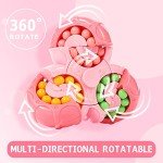 VirtueStar Magic Cube Bean Puzzle,Rotate and Puzzle,Stress and Anxiety Relief Fidget Toys,Brain Teasers Travel Games for Kids Teens Adults,Sensory Toys for Autistic ADHD,Pop Birthday Gift(Pink)