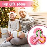 VirtueStar Magic Cube Bean Puzzle,Rotate and Puzzle,Stress and Anxiety Relief Fidget Toys,Brain Teasers Travel Games for Kids Teens Adults,Sensory Toys for Autistic ADHD,Pop Birthday Gift(Pink)