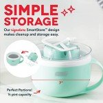 DASH My Mug Ice Cream Maker Machine (Aqua): Multi-Purpose Soft Serve Ice Cream Machine with (2) Bowls for Homemade Gelato, Sorbet, Frozen Yogurt, Built-In Ingredient Chute, Easy to Clean and Store