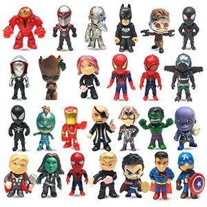 YINGCHENG 26 Pieces Superhero Mini Action Figures Sets for Boys Titan Hero Series Small Super Hero Sets，Ornaments Toys Supplies，Birthday Party Gifts Cupcake Toppers Decoration