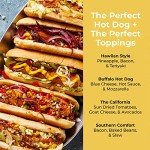 Nostalgia 2 Slot Hot Dog and Bun Toaster with Mini Tongs, Retro Toaster, Cooker that Works Chicken, Turkey, Veggie Links, Sausages Brats, Metallic Red