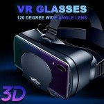 VR Headset Glasses 3D Full Screen Visual Wide-Angle Virtual Reality VRG Pro for 5-7inch Smartphone Movies Games VR Headset