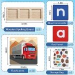 CVC Word Educational Toy Spelling Games, Preschool Toddler Learning Activities, Montessori Learning Toys Gifts for 3 4 5 6 Years Old Kids, 60 Sight Words Flash Cards Alphabet Puzzle for Toddlers