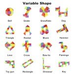 GOLDGE 15 Pack Mini Fidget Snake Cube Puzzle Toys - Party Favors & Goodie Bag Fillers for Kids & Teens - Rainbow Colors - Bulk Birthday & Back to School Gifts - Stocking Stuffers