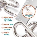 Brain Teasers Metal Puzzles for Kids and Adult, Mind, Logic and Game Test Toy for Teens, Disentanglement 3D Coil Cast Wire Chain Intelligence Toy for Party & Office, Best Puzzle Travel Games (Easy)