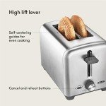 bella Stainless Steel 2 Slice Toaster with Extra Wide Slots & Removable Crumb Tray, 6 Browning Options, Auto Shut Off & Reheat Function, Toast Bread, Bagel & Waffle