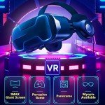 3D VR Glasses Virtual Reality Headset Goggles w Headphones for Kids, Phone Vr Headset with Controller for Video Movies & Games (4.7 to 6.5 Inches) VR Set for Kids Age 9-10, for Kids
