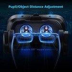 3D VR Glasses Virtual Reality Headset Goggles w Headphones for Kids, Phone Vr Headset with Controller for Video Movies & Games (4.7 to 6.5 Inches) VR Set for Kids Age 9-10, for Kids