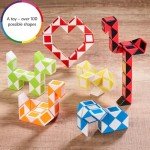 CUBIDI® Magic Snake Cube | Fidget Snake Toy for Kids | Travel Toys for Kids Ages 4-8 | Great Gift for Boys and Girls Birthday, Easter Basket Stuffers | 0.35 inch x 0.55 inch | Set of 6