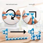 CUBIDI® Magic Snake Cube | Fidget Snake Toy for Kids | Travel Toys for Kids Ages 4-8 | Great Gift for Boys and Girls Birthday, Easter Basket Stuffers | 0.35 inch x 0.55 inch | Set of 6