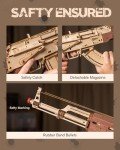 ROKR 3D Puzzles for Adults, Wooden 3D Puzzle Model Rubber Bands Gun Toys Building Kits, DIY Wood Crafts Cool Toy Hobbies for Men Women, Creative Assembly Gifts