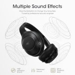 DOQAUS Bluetooth Headphones Over Ear Wireless Headphones, 70H Playtime and 3EQ Modes Wireless Headphones with Mic, HiFi Stereo Sound, Deep Bass, Memory Foam Ear Cups, for Phone PC Travel Home Office