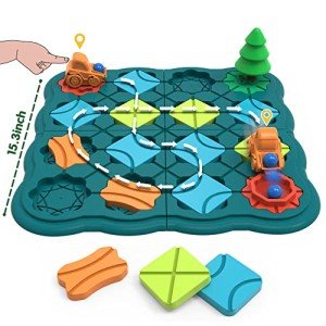 BONITOTO Kids Toys STEM Board Games - Logic Road Builder Brain Teasers Puzzles for 4 5 6 7 Year Old Boys Girls, Educational Montessori Birthday Gifts for Ages 4-8 Preschool Classroom Learning