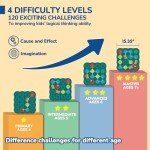 BONITOTO Kids Toys STEM Board Games - Logic Road Builder Brain Teasers Puzzles for 4 5 6 7 Year Old Boys Girls, Educational Montessori Birthday Gifts for Ages 4-8 Preschool Classroom Learning