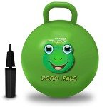Flybar Hopper Ball for Kids - Bouncy Ball with Handle, Durable Bouncy Balls, Kangaroo Ball, Exercise Ball, Indoor and Outdoor Toy, Pump Included, Toddler Toys for Boys and Girls, Ages 3 and Up (Frg S)