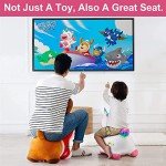 iPlay, iLearn Bouncy Pals Hopping Unicorn Horse, Toddler Girl Inflatable Bouncing Animal Hopper Toy, Outdoor Indoor Plush Ride on Bouncer, Baby Birthday Gift 18 Month 2 3 4 Year Old Kid - Unicorn