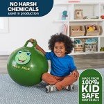 Flybar Hopper Ball for Kids - Bouncy Ball with Handle, Durable Bouncy Balls, Kangaroo Ball, Exercise Ball, Indoor and Outdoor Toy, Pump Included, Toddler Toys for Boys and Girls, Ages 3 and Up (Frg S)