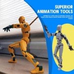 MerryXD Titan 13 Action Figure,Assembly Completed Dummy 13 Action Figure Lucky 13 Action Figure T13 Action Figure 3D Printed Multi-Jointed Movable, Nova 13 Action Figure Toy Grow in The Dark Blue