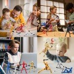 4Pack Assembled Titan T13 Action Figures Set - Lucky Dummy Nova 13 Action Figure Robot Anime Stick Figures Fidget Toys for Boys Multi Movable Joints Gifts Toys for Kids (Golden+White+Blue+Red)