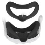 diamondo VR Face Cover Compatible with Meta/Oculus Quest 3, VR Silicone Mask Face Cushion Sweatproof Face Pad Cushion Lens Protector Washable Replacement for Quest 3 Headset Accessories