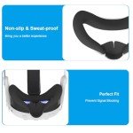 diamondo VR Face Cover Compatible with Meta/Oculus Quest 3, VR Silicone Mask Face Cushion Sweatproof Face Pad Cushion Lens Protector Washable Replacement for Quest 3 Headset Accessories