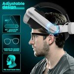 Head Strap for Meta Quest 3 Accessories with Battery 8000mah Pack, Replacement Elite Head Strap 15W Compatible with Oculus Quest 3, Multi-Adjust Suitable for All Head Shapes