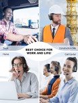 TECKNET Trucker Bluetooth Headphones with Microphone Noise Canceling Wireless On Ear Headset, Hands Free Wireless Headset for Cell Phone Computer Office Home Call Center Skype (Black)