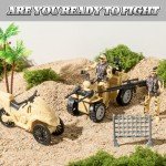 Wbzle Army Men Action Figures with Military Vehicles Toys Playset, Toy Soldiers with Military Boats, Protective Net,Small Pistol for Kids Boys Girls, Age 6 7 8 9 10