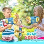 JONEG Toys for 3-8 Year Old Boys Girls: 2 Pack Bubble Machine for Kids with Bubble Solution, Gifts for 3 4 5 6 7 8 Years Old Boy Birthday Toy for Kid Toddlers Ages 4-6 Outdoor Wedding Bubbles Wands