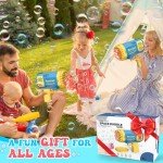 JONEG Toys for 3-8 Year Old Boys Girls: 2 Pack Bubble Machine for Kids with Bubble Solution, Gifts for 3 4 5 6 7 8 Years Old Boy Birthday Toy for Kid Toddlers Ages 4-6 Outdoor Wedding Bubbles Wands
