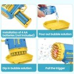 JONEG Toys for 3-8 Year Old Boys Girls: 2 Pack Bubble Machine for Kids with Bubble Solution, Gifts for 3 4 5 6 7 8 Years Old Boy Birthday Toy for Kid Toddlers Ages 4-6 Outdoor Wedding Bubbles Wands