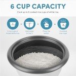 Aroma White Rice Cooker, 6-Cup Capacity