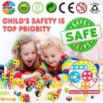 NXONE 195 PCS STEM Building Blocks for Kids