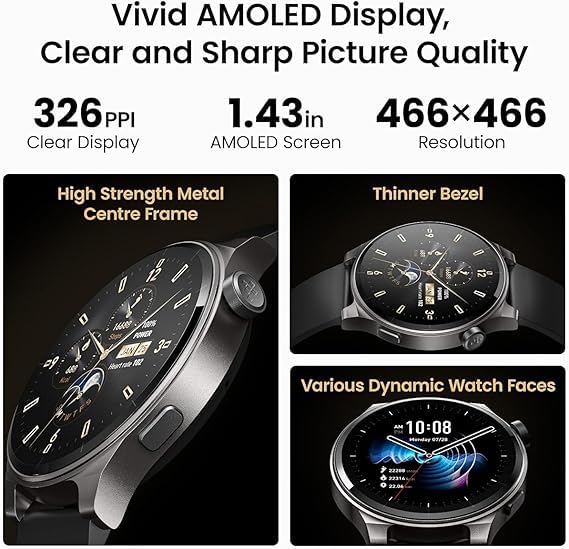 TOZO S5 Smart Watch with AMOLED Display & Sports Modes