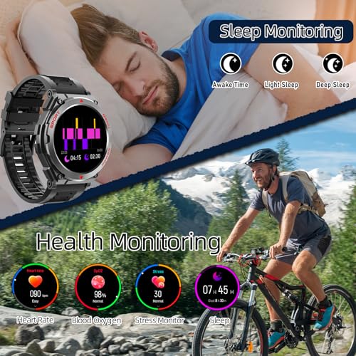 Rugged Fitness Smartwatch with Health Monitoring Features