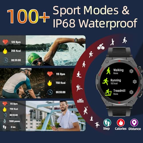 Rugged Fitness Smartwatch with Health Monitoring Features