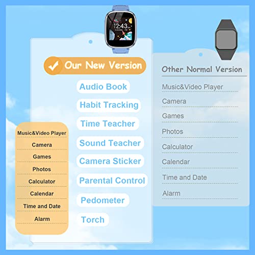 Kids Smart Watch with Games and Camera - Blue