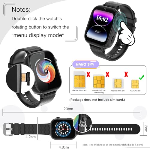 OKYUK Kids 4G Smart Watch with SIM Card