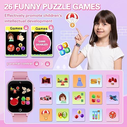 HD Touchscreen Kids Smart Watch for Girls